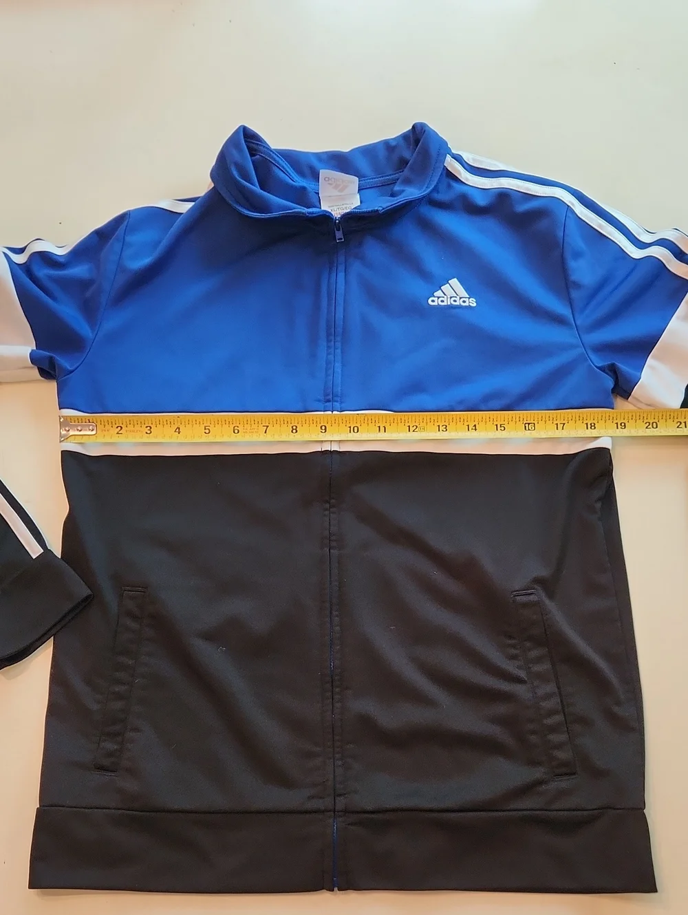 Adidas Track Jacket Blue Black Extra Large 18 20